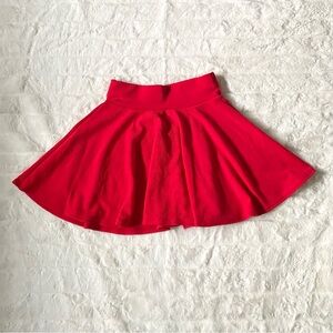Women's Red High-Rise Skater Skirt